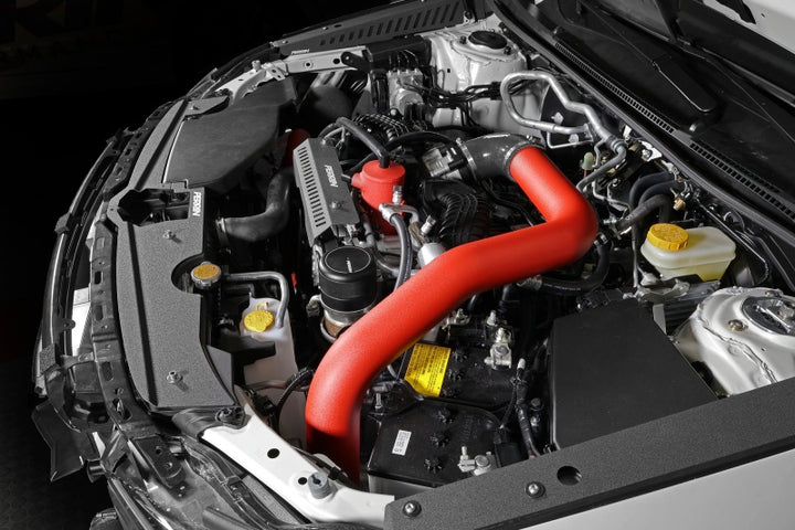 PERRIN 22-25 Subaru WRX Front Mount Intercooler Kit (Red Tubes & Silver Core) - Bull Strap