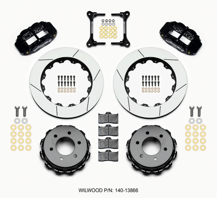 Wilwood Narrow Superlite 4R RearTruck Kit 14.25in 2012-Up Ford F150 (6 lug) - Bull Strap
