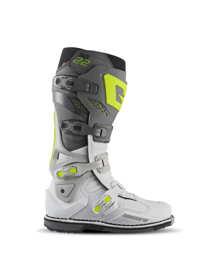 Gaerne SG22 Boot Anthracite/ White/Grey Size - 10.5 - Bull Strap