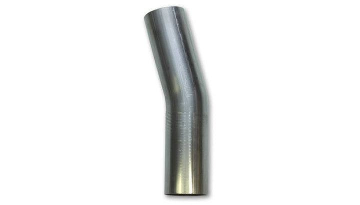 Vibrant 3.5in OD T304 SS 15 Deg Mandrel Bend 5in Leg Length (5.5in Centerline Radius) - Bull Strap