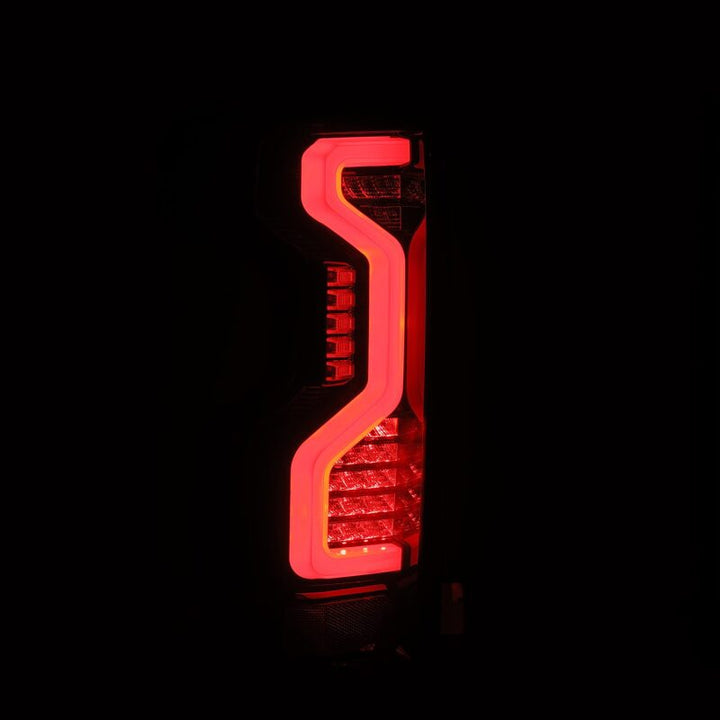 AlphaRex 19-23 Chevrolet Silverado 1500/2500HD/3500HD PRO-Series LED Tail Lights Jet Black - Bull Strap