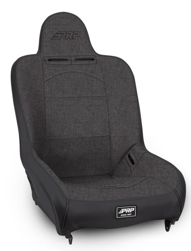 PRP Premier High Back Suspension Seat (Two Neck Slots) - All Grey - Bull Strap