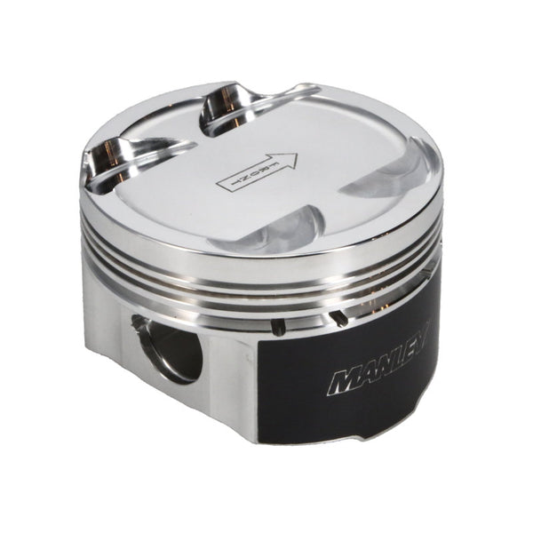 Manley Toyota Supra Turbo (2JZGTE) 87mm +1.0mm Oversized Bore 9:1 Dish Piston Set with Ring - Bull Strap