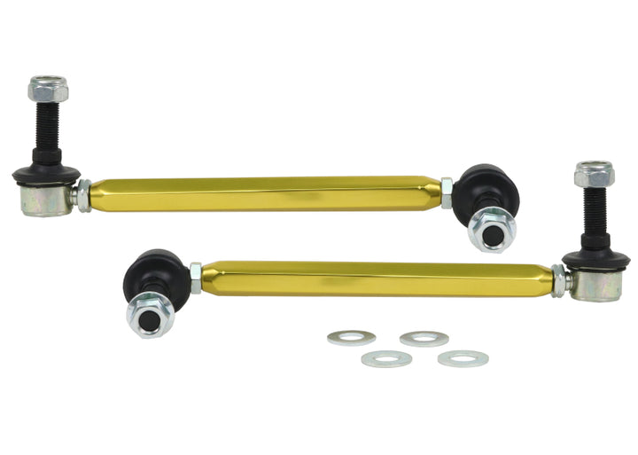 Whiteline Universal Sway Bar - Link Assembly Heavy Duty Adjustable 12mm Steel Ball/Ball Style - Bull Strap