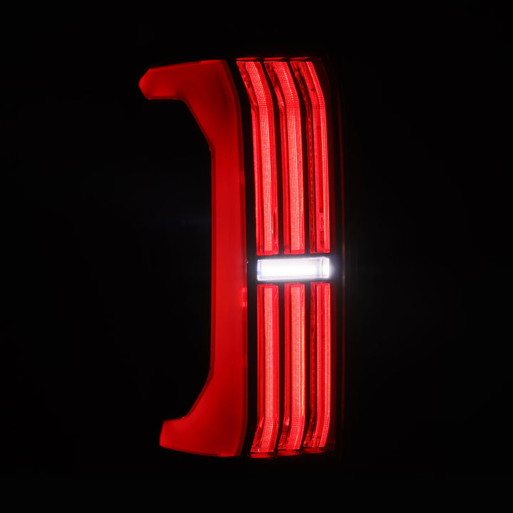 AlphaRex 24-25 Toyota Tacoma NOVA-Series LED Prismatic Tail Lights - Alpha-Black - Bull Strap