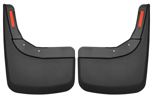 Husky Liners 19-23 Chevrolet Silverado 1500 (Excl. ZR2/TBoss) Rear Mud Guards - Black - Bull Strap