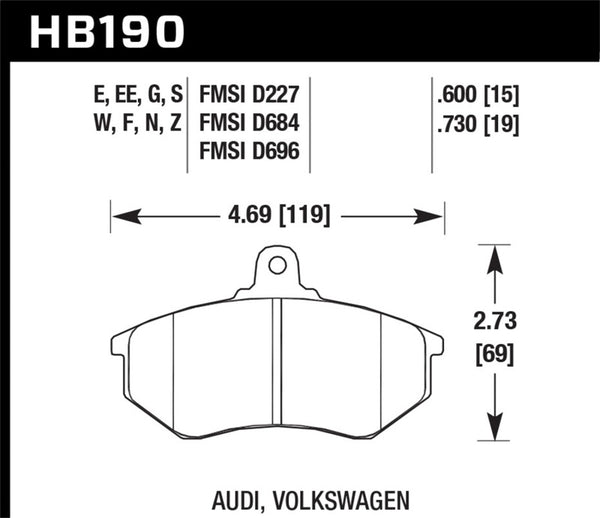 Hawk Audii 5000 S Turbo/4000CS Quattro/Coupe GT / Volkswagen Golf/Jetta/Passat  Race Front Bra - Bull Strap