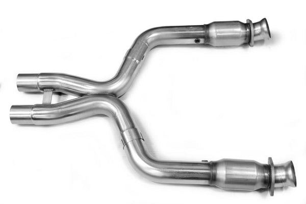 Kooks 11-14 Ford Mustang GT 5.0L 4V 3in x 2 3/4in OEM Cat X Pipe Kooks HDR Req - Bull Strap