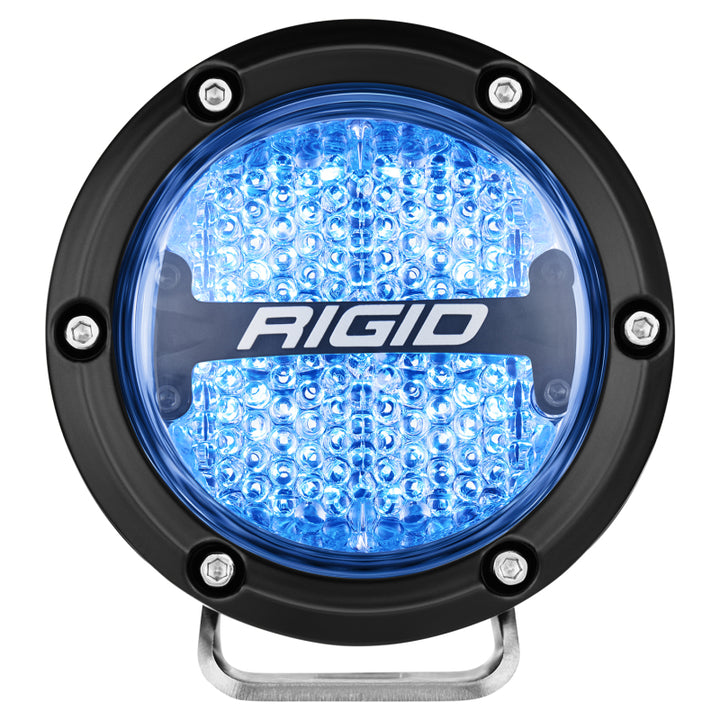 Rigid Industries 360-Series 4in LED Off-Road Diffused Beam - RGBW Backlight (Pair) - Bull Strap
