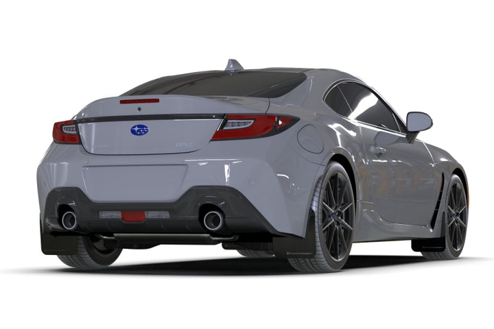 Rally Armor 22-25 Subaru BRZ / Toyota GR86 Black UR Mud Flap w/Dark Grey Logo - Bull Strap