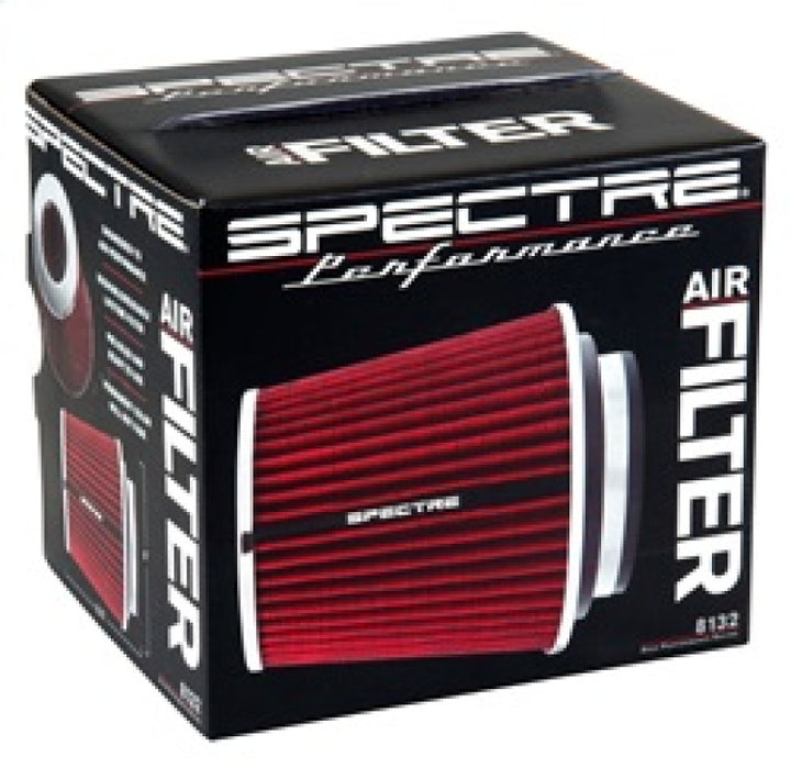Spectre Adjustable Conical Air Filter 5-1/2in. Tall (Fits 3in. / 3-1/2in. / 4in. Tubes) - Red - Bull Strap