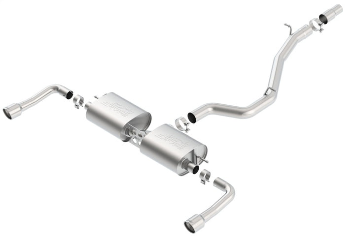 Borla 14-16 Audi A3 Quattro 2.0L Turbo AT/MT RWD 4DR S-Type Cat-Back Exhaust Single Split Rear Exit - Bull Strap