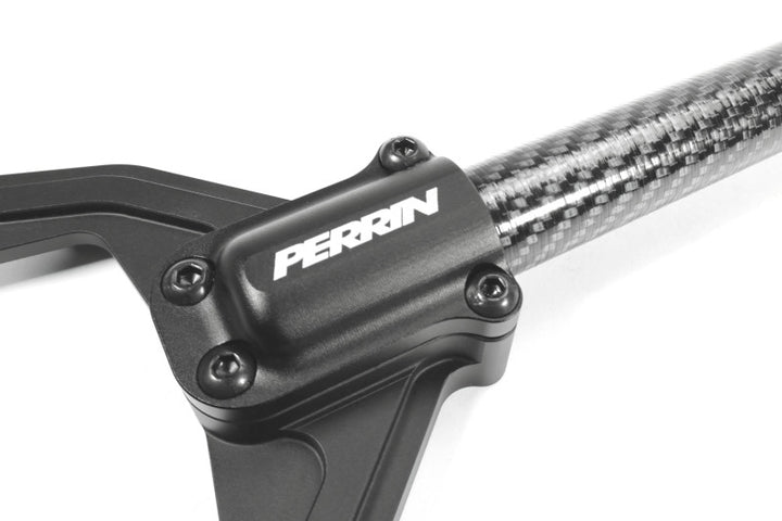 PERRIN 15-21 Subaru WRX/STI Rear Shock Tower Brace - Carbon Fiber - Bull Strap