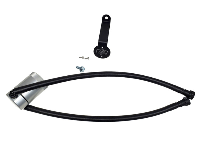 J&amp;L 20-26 Chevy Silverado/GMC Sierra 2500/3500 6.6L Drivers Side Oil Separator 3.0 - Clear Anodi - Bull Strap