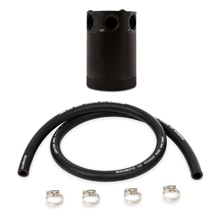 Mishimoto Compact Baffled Oil Catch Can - 3-Port - Bull Strap