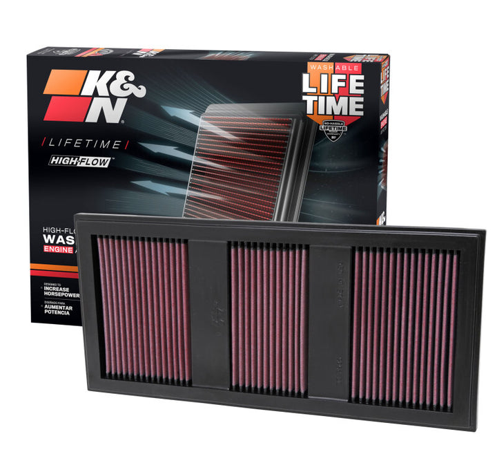 K&N Replacement Air Filter 11 Mercedes Benz C350/CLS350/E300/GLK350/ML350/S350 / 11-12 E350/SLK350 - Bull Strap