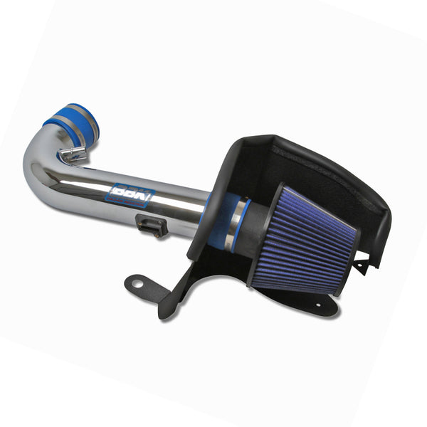 BBK 11-14 Mustang 5.0 GT Boss 302 Cold Air Intake Kit - Chrome Finish - Bull Strap