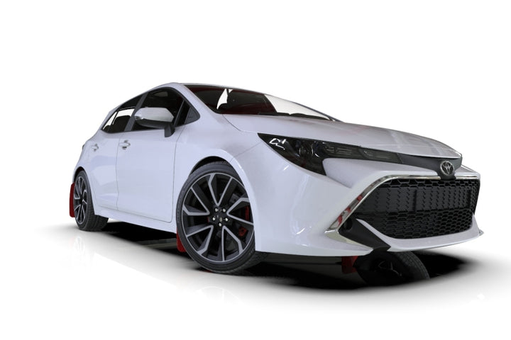 Rally Armor 18-25 Toyota Corolla Hatchback Black UR Mud Flap Red Logo - Bull Strap