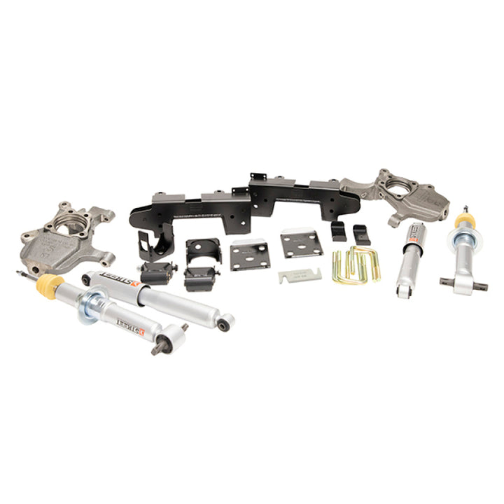 Belltech LOWERING Kit 2019 Chevy Silverado 1500/GMC Sierra 1500 4x4 4in Front/6in Rear - Bull Strap