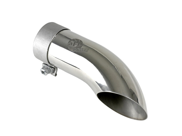 aFe MACH Force-Xp 304 Stainless Steel Clamp-on 2.5in Exhaust Tip - Polished - Bull Strap