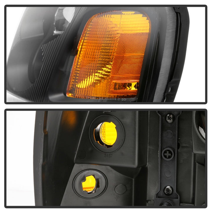 xTune 02-09 GMC Envoy OEM Style Headlights - Black (HD-JH-GEN02-AM-BK) - Bull Strap