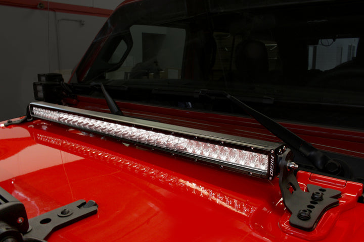 Go Rhino 18-20 Jeep Wrangler JL/JLU/Gladiator JT Light Mount - 30in Single Row - Bull Strap