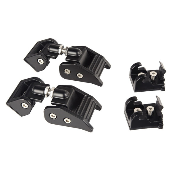 Rugged Ridge 07-18 Jeep Wrangler JK Black Hood Catches - Bull Strap