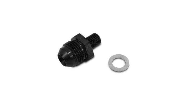 Vibrant -8AN to 10mm x 1.0 Metric Straight Adapter Fitting - Bull Strap