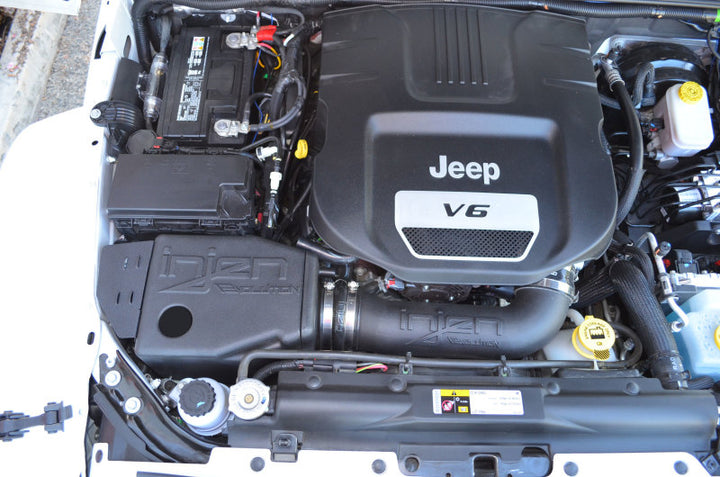 Injen 12-17 Jeep Wrangler JK 3.6L Evolution Intake (Oiled) - Bull Strap