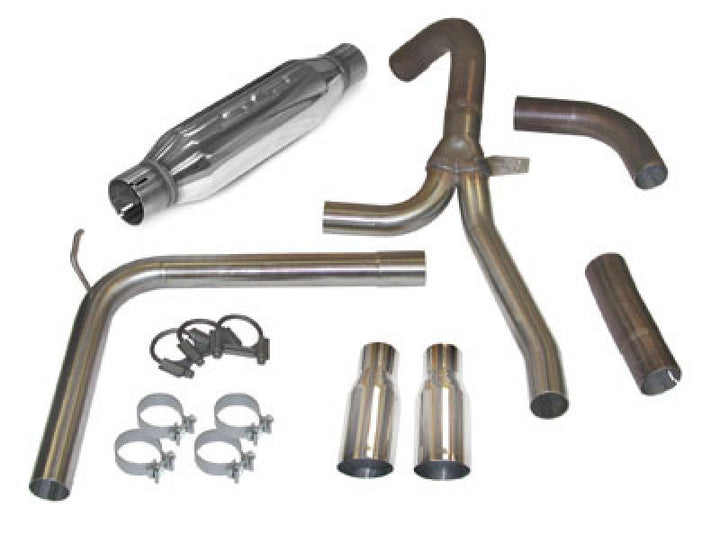 SLP 1998=2002 Chevrolet Camaro LS1 LoudMouth Cat-Back Exhaust System w/ 3.5in Slash Cut Tips - Bull Strap
