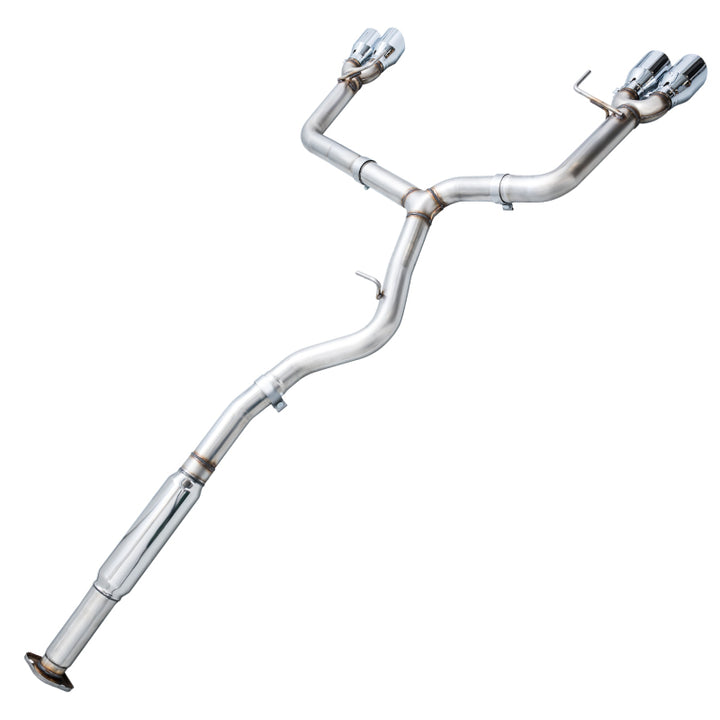 AWE Tuning Subaru WRX/STI VA/GV Sedan Track Edition Exhaust - Chrome Silver Tips (102mm) - Bull Strap
