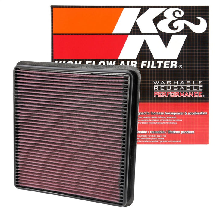 K&N 07-10 Toyota Tundra/Sequoia/Land Cruiser Drop In Air Filter - Bull Strap