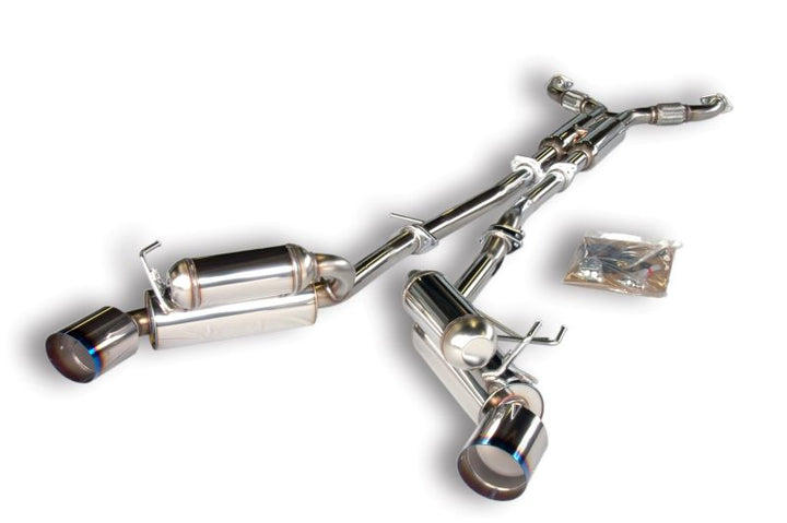 HKS 03-06 350z Dual Hi-Power Ti Tip Catback Exhaust (SUS304 NO COATING) - Bull Strap