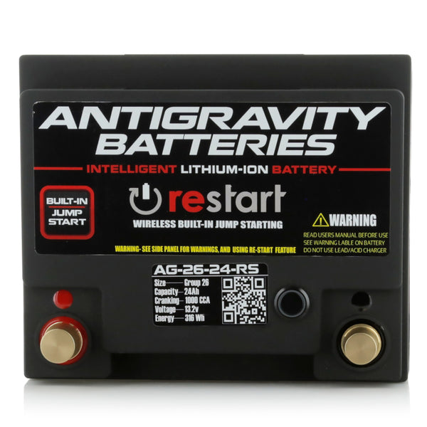 Antigravity H6/Group 48 Lithium Car Battery w/Re-Start - Bull Strap