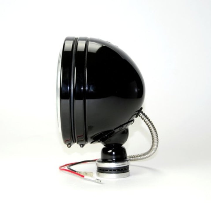 KC HiLiTES Daylighter 6in. Halogen Light 100w Spot Beam (Pair Pack System) - Black SS - Bull Strap