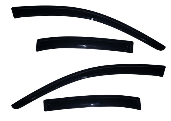 AVS 13-15 Chevy Malibu Ventvisor Outside Mount Window Deflectors 4pc - Smoke - Bull Strap