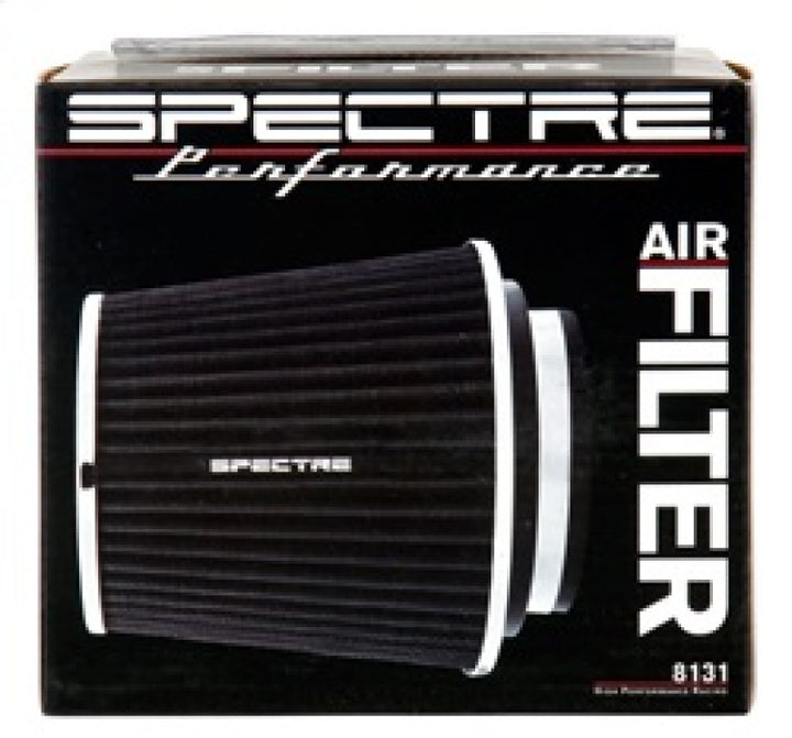 Spectre Adjustable Conical Air Filter 5-1/2in. Tall (Fits 3in. / 3-1/2in. / 4in. Tubes) - Black - Bull Strap