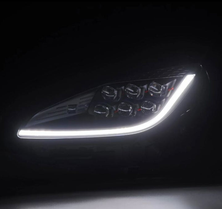AlphaRex 21-23 Toyota GR86 / Subaru BRZ NOVA Series LED Projector Headlights - Black - Bull Strap