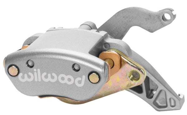 Wilwood Caliper-MC4 Mechanical-R/H - Silver No Logo 1.19in Piston .81in Disc - Bull Strap