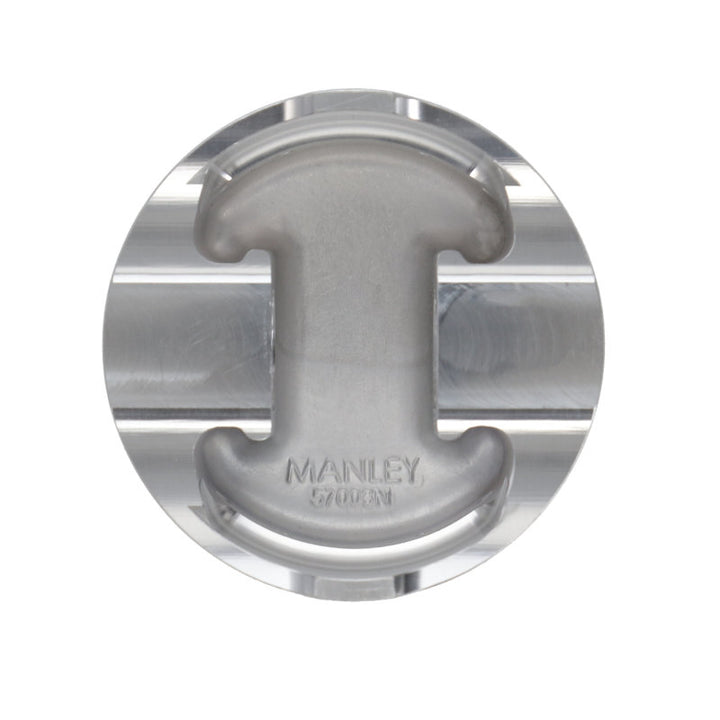 Manley Ford 4.6L/5.4L (3Valve) Flat Top Forged Aluminum 3.572in Bore 0cc Dome Piston Set - Bull Strap