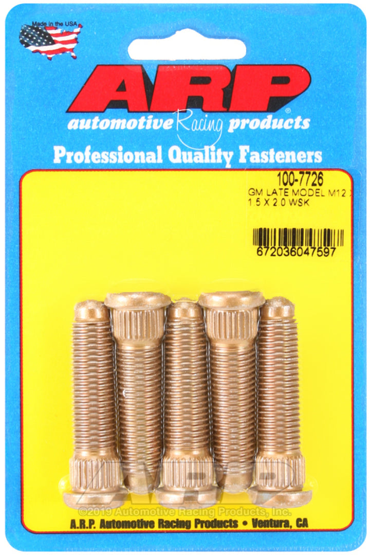 ARP GM Late Model M12 X 1.5 X 2.0 Wheel Stud Kit - Bull Strap