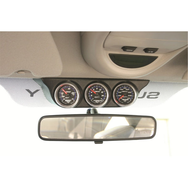 Autometer 99-07 Ford Super Duty / 03-07 Dodge Ram Black Triple Overhead Console Pod - Bull Strap