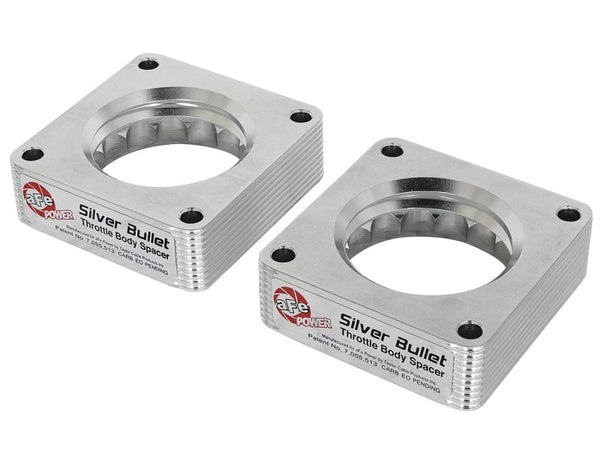 aFe Silver Bullet Throttle Body Spacer 09-18 Nissan 370Z V6-3.7L (VQ37VHR) - Bull Strap