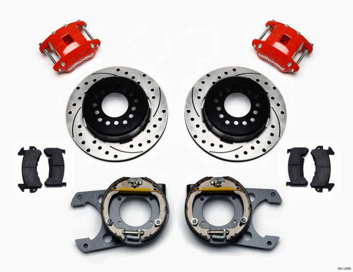 Wilwood D154 P/S Park Brake Kit Chevy C-10 2.42 Offset 5-lug - Bull Strap