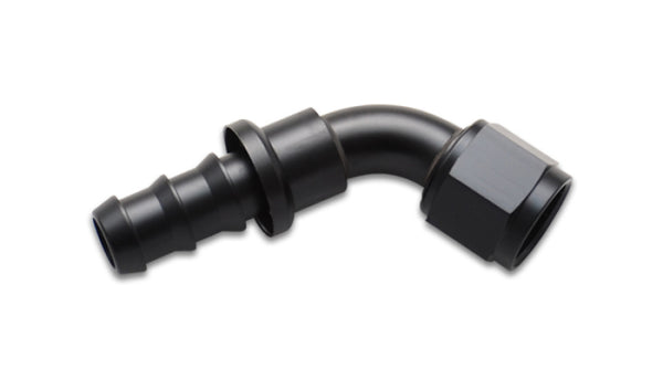 Vibrant Push-On 60 Degree Hose End Elbow FittingSize -6AN - Bull Strap