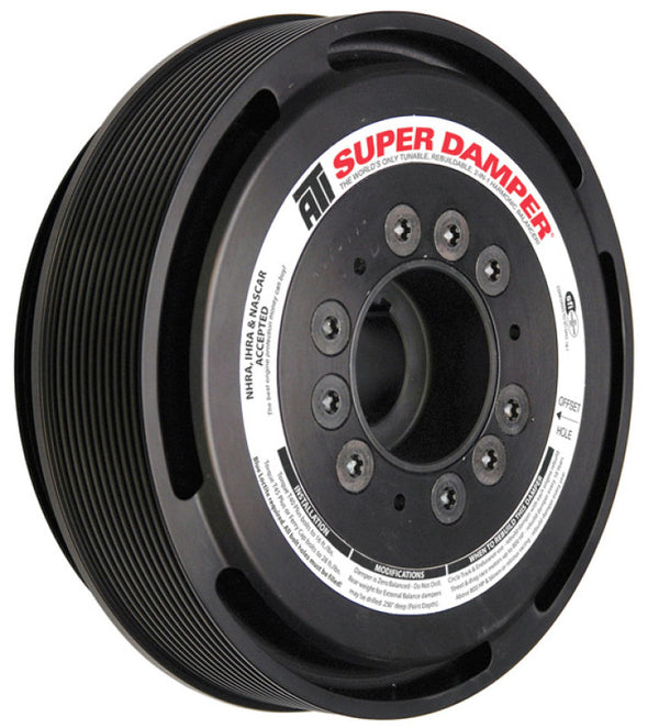ATI Damper - 7.425in - Steel LW - 8 & 4 Grv - LS1-2-3-6 & L76 - 97-13 - Y Body & SS & G8 - 3 Ring - Bull Strap