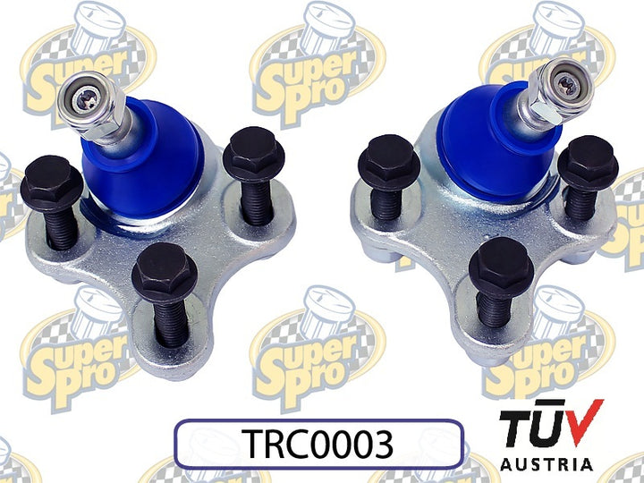 SuperPro 2006 Audi A3 Base Front Lower Camber Adjustable Ball Joint Set - Bull Strap