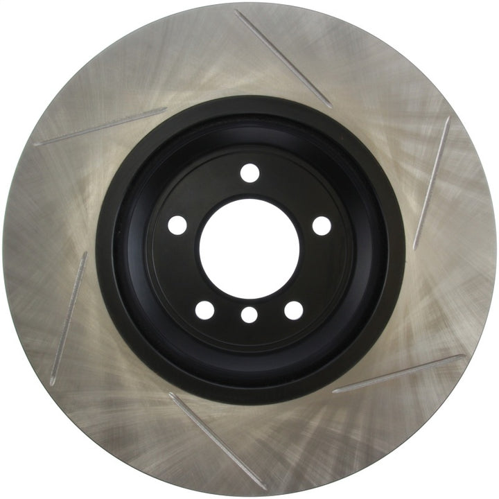 StopTech 07-13 BMW 335I Slotted Right Side Sport Brake Rotor - Bull Strap
