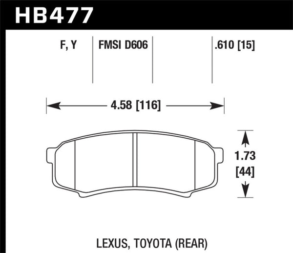 Hawk LTS Street Brake Pads - Bull Strap