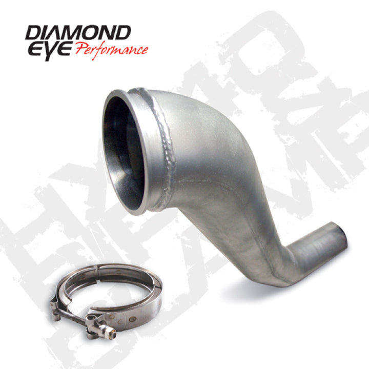 Diamond Eye KIT 4in DWNP HX40 TURBO-DIRECT FLANGE W/ V-Band CLAMP AL DODGE 94-02 - Bull Strap